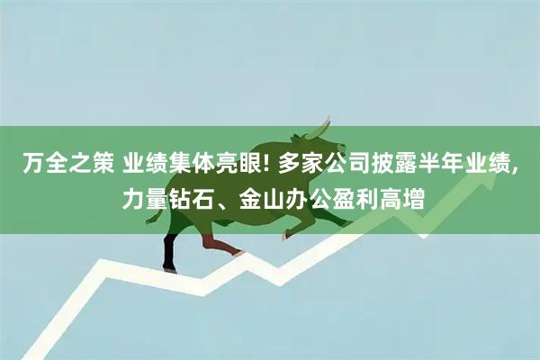 万全之策 业绩集体亮眼! 多家公司披露半年业绩, 力量钻石、金山办公盈利高增